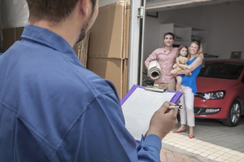 Furniture pick-up service removing a sofa in Pinner