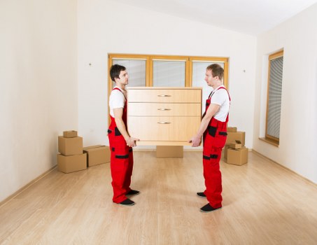 Removals team planning a move with a van in Pinner