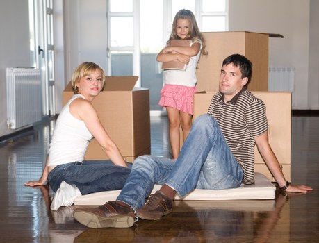 Loading furniture into a moving van for a flat move in Pinner
